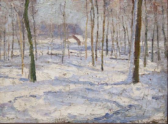 Georges Buysse Winter Landscape France oil painting art
